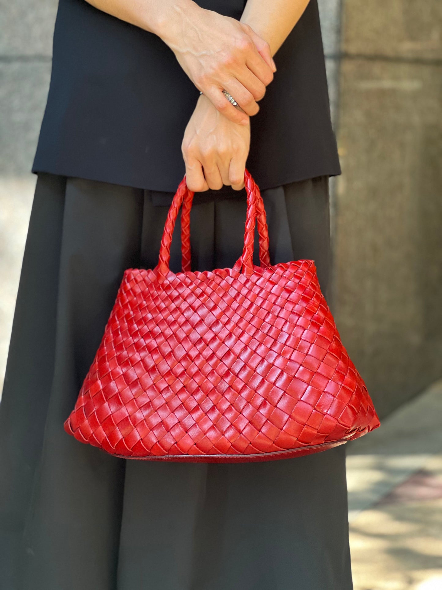 Elsa - Handcrafted Woven Leather Tote Bag, Hand Woven Ladies HOBO Bag