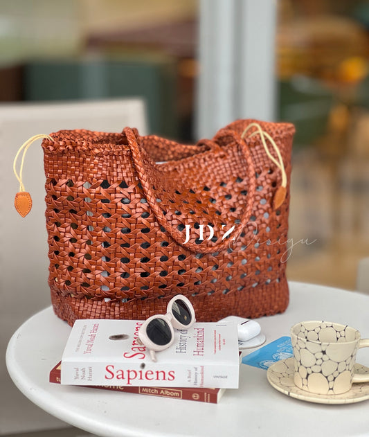 Alena - Handmade Full Cowhide Leather Shoulder Bag