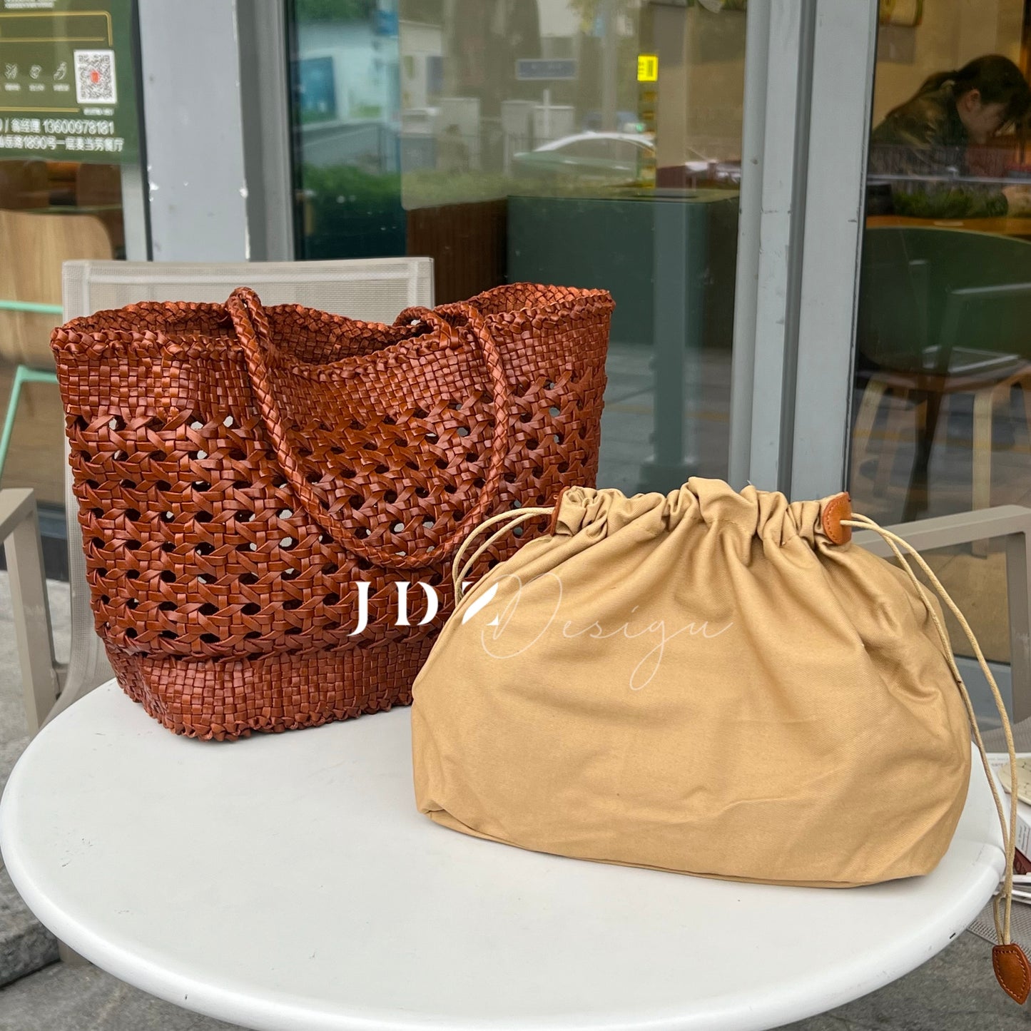 Alena - Handmade Full Cowhide Leather Shoulder Bag