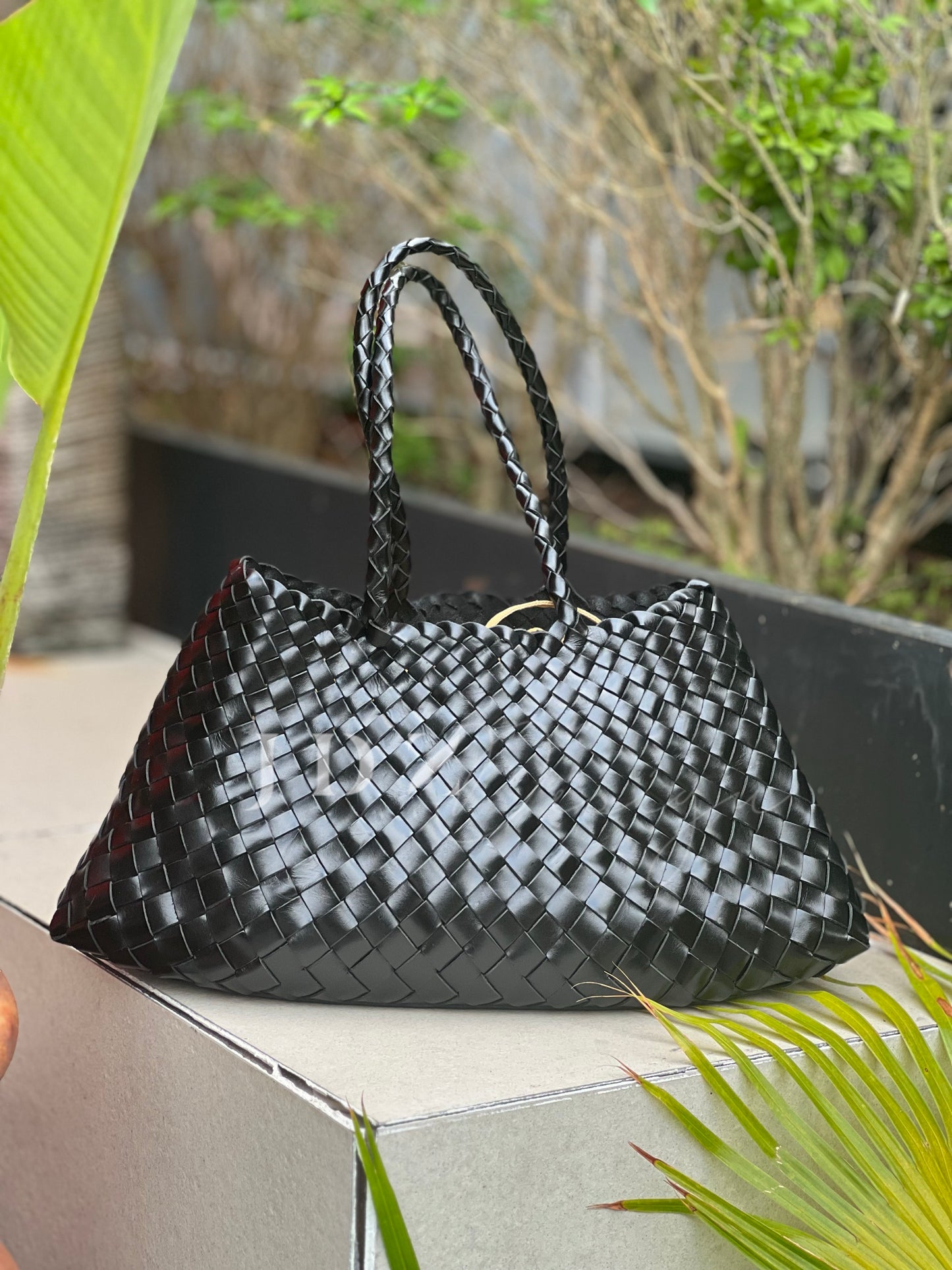 Mila - Retro Handwoven Genuine Cowhide Leather Tote Bag with Long Handle