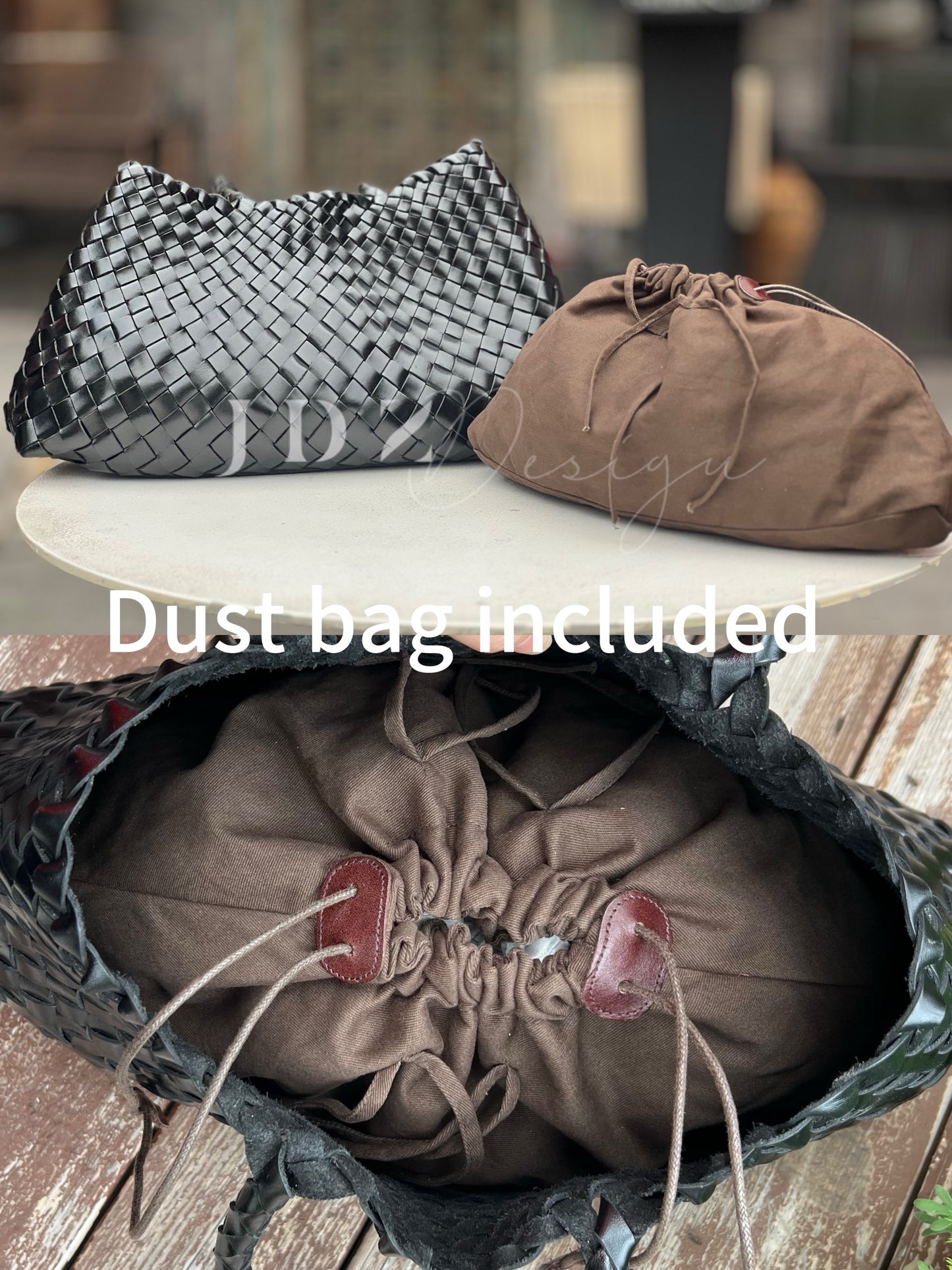 Mila - Retro Handwoven Genuine Cowhide Leather Tote Bag with Long Handle