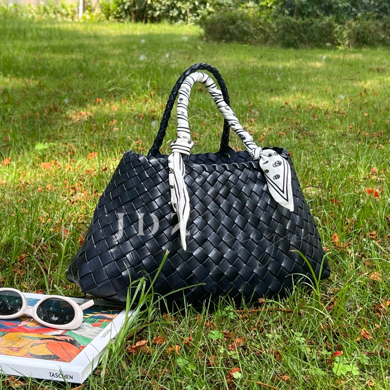 Elsa - Handcrafted Woven Leather Tote Bag, Hand Woven Ladies HOBO Bag