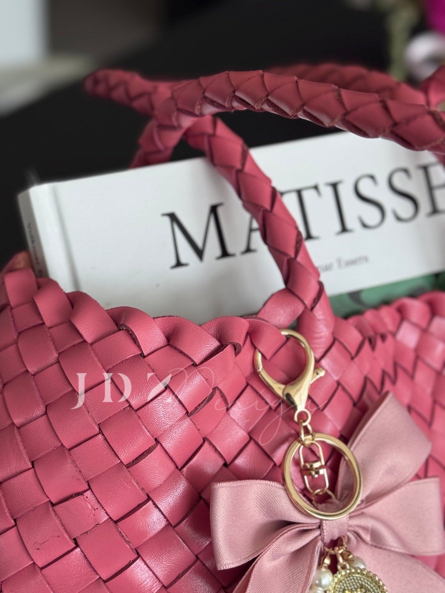 Mila - Retro Handwoven Genuine Cowhide Leather Tote Bag with Long Handle