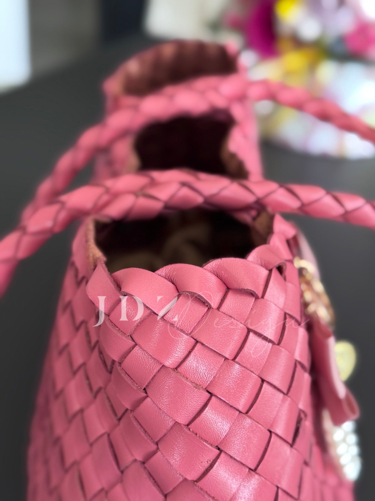 Mila - Retro Handwoven Genuine Cowhide Leather Tote Bag with Long Handle