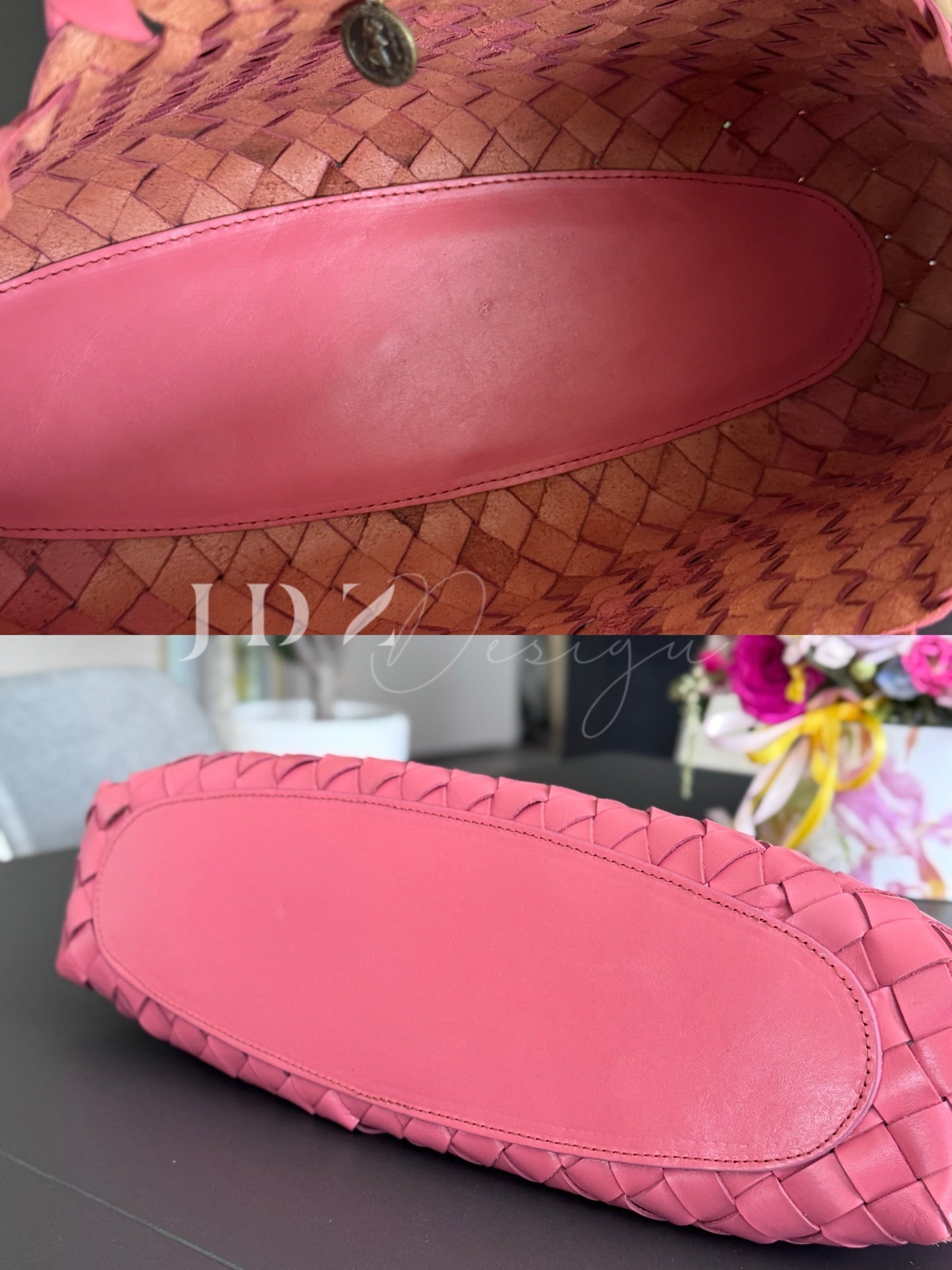 Mila - Retro Handwoven Genuine Cowhide Leather Tote Bag with Long Handle