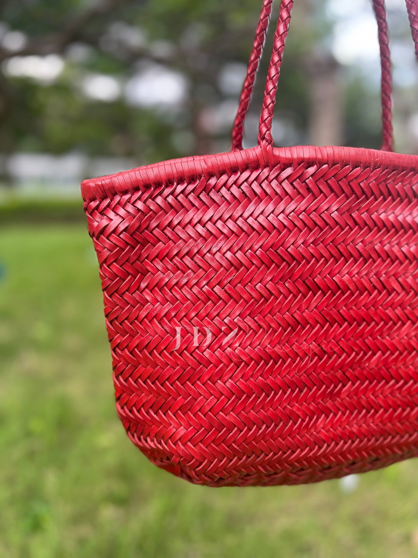 Olivia - Genuine Leather Woven Tote Bag, Large & Stylish for Shopping, Beach & Casual Use