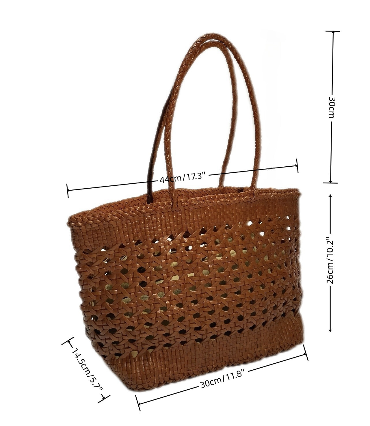 Alena - Handmade Full Cowhide Leather Shoulder Bag