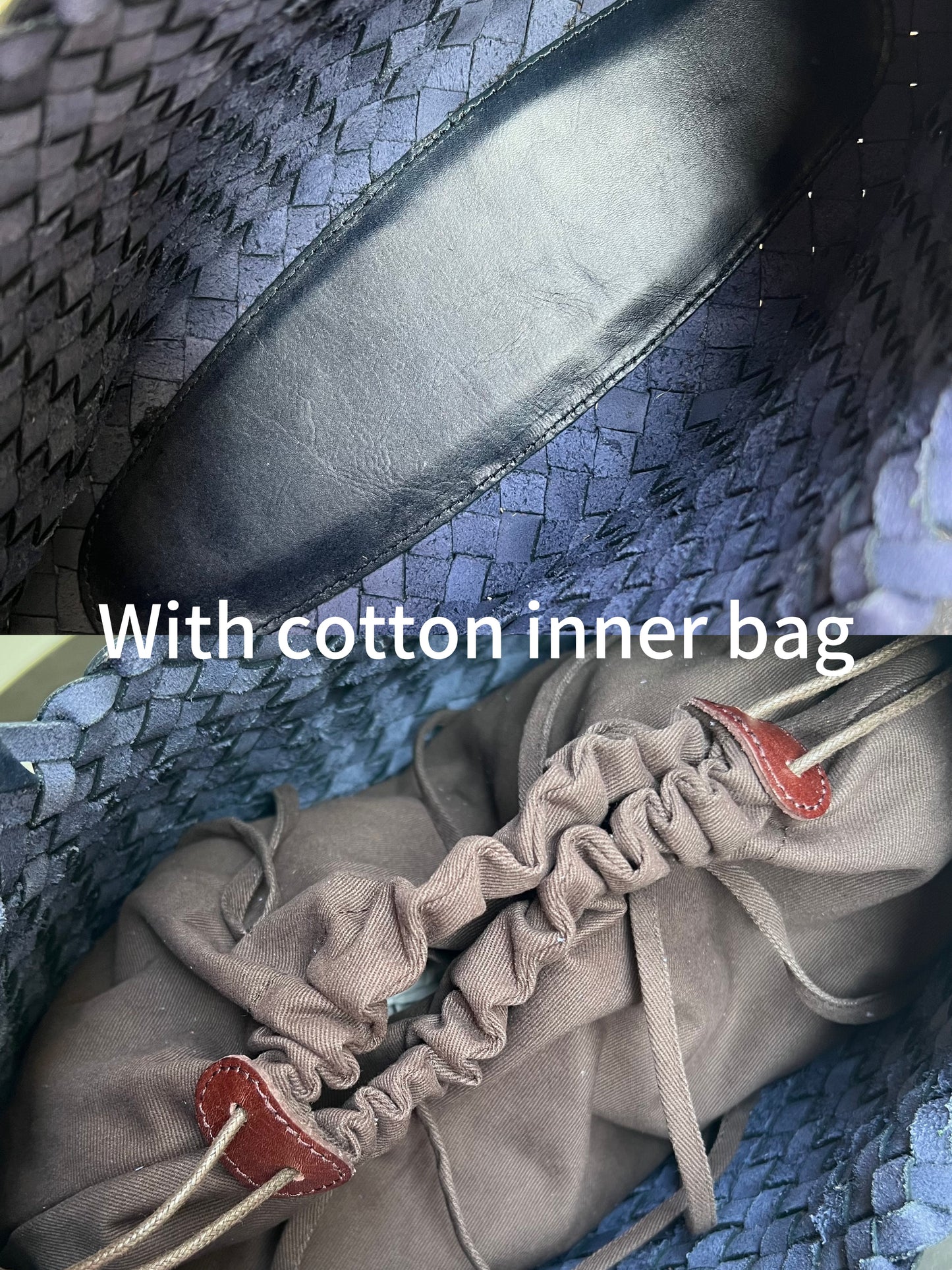 Mila - Retro Handwoven Genuine Cowhide Leather Tote Bag with Long Handle