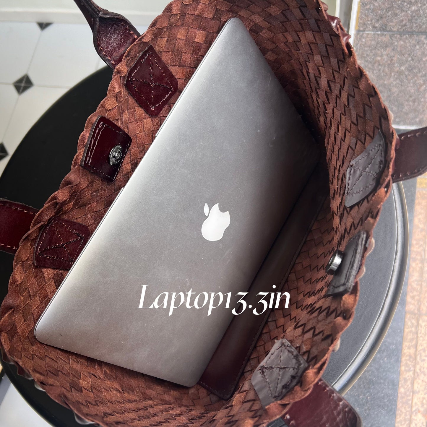 Aurora - Handwoven Leather Tote Bag - Effortless Commuting