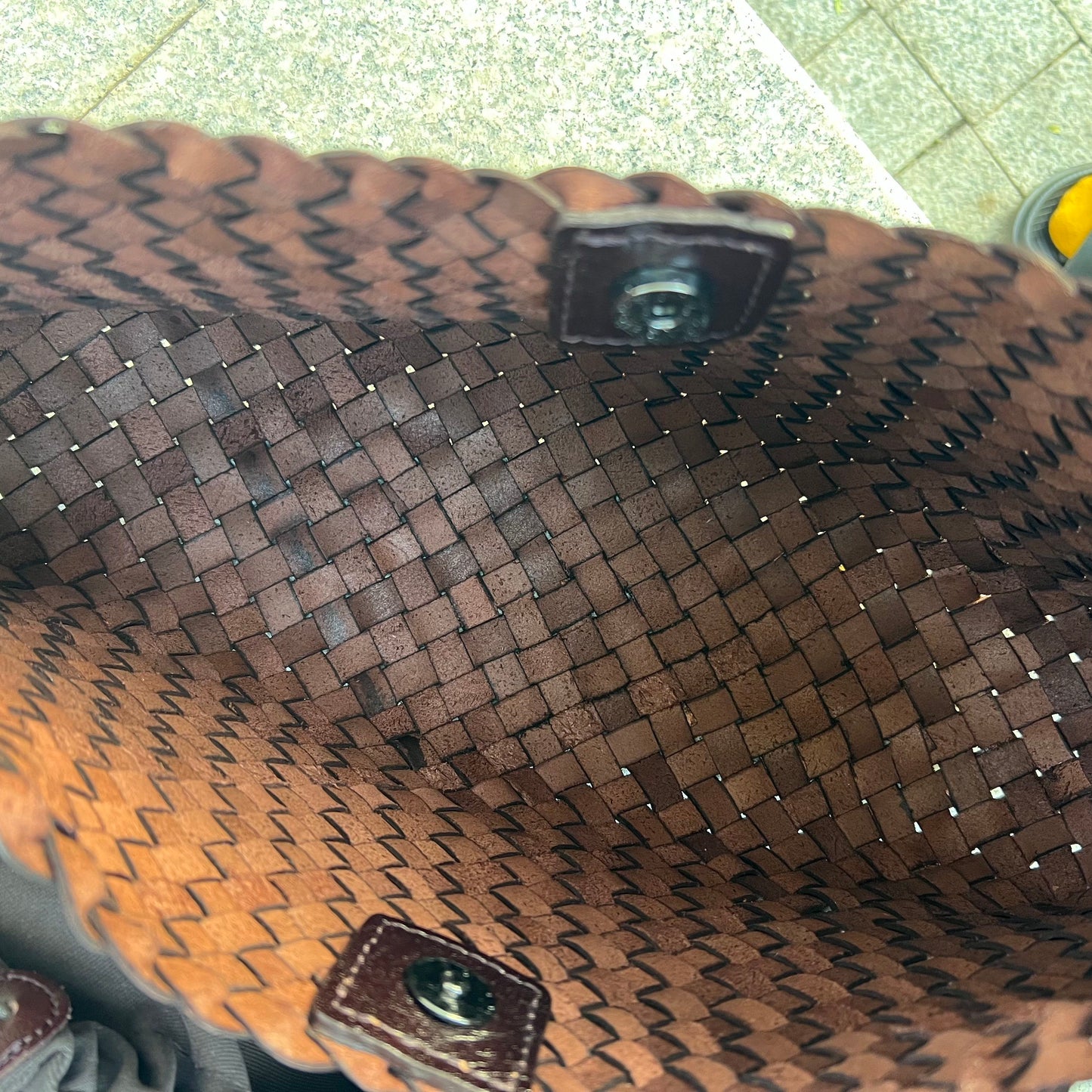 Aria- Handwoven Genuine Leather Tote Bag with Long Handle, Stylish & Durable