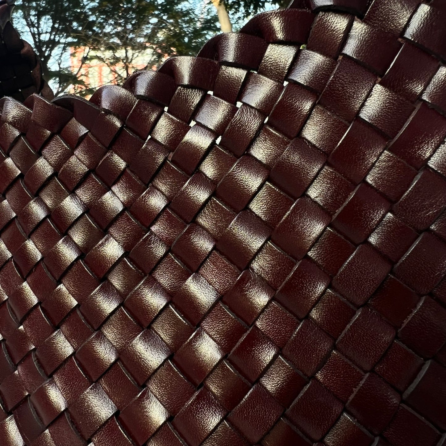 Aria- Handwoven Genuine Leather Tote Bag with Long Handle, Stylish & Durable