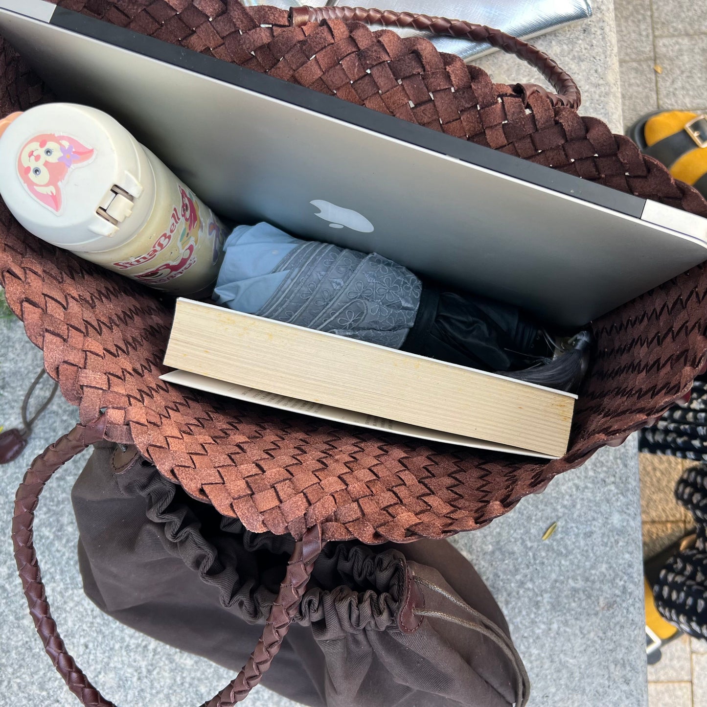 Aria- Handwoven Genuine Leather Tote Bag with Long Handle, Stylish & Durable