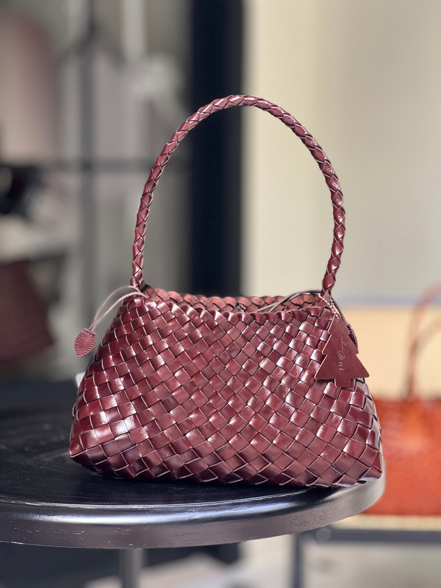 Sophia - Handmade Full Cowhide Leather Shoulder Bag with Single Strap