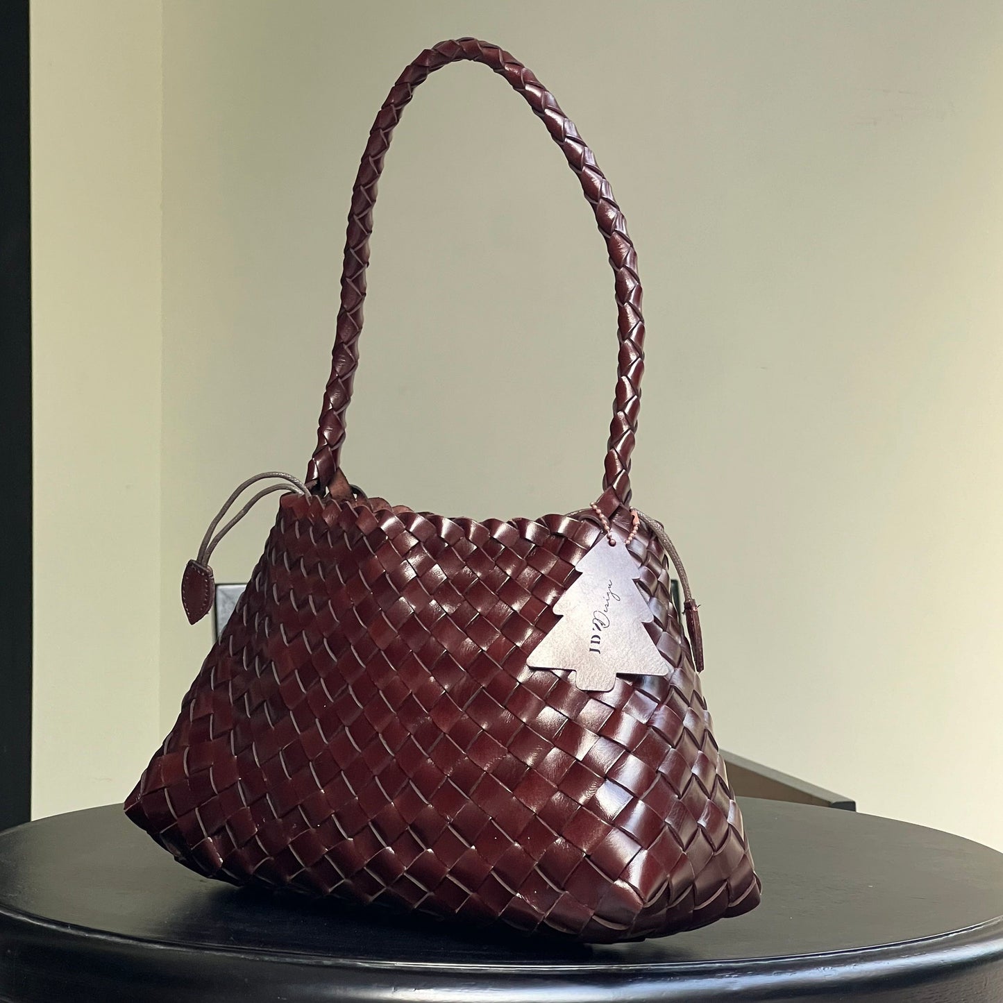 Sophia - Handmade Full Cowhide Leather Shoulder Bag with Single Strap