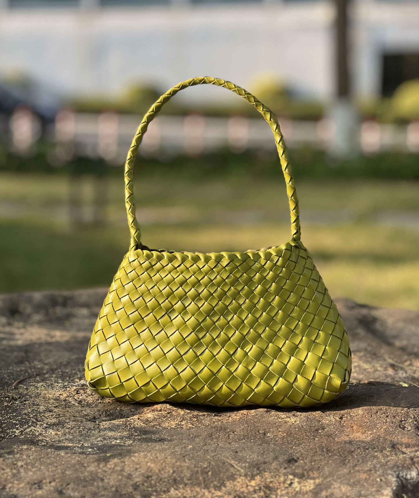 Sophia - Handmade Full Cowhide Leather Shoulder Bag with Single Strap