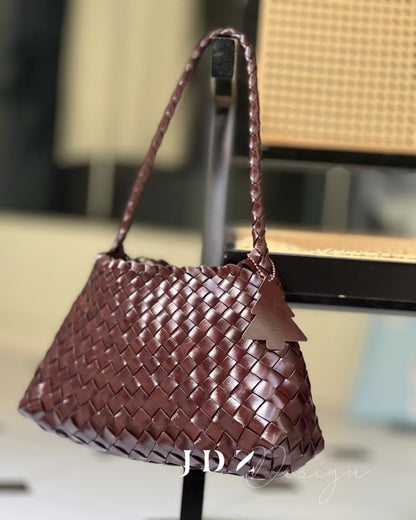 Sophia - Handmade Full Cowhide Leather Shoulder Bag with Single Strap