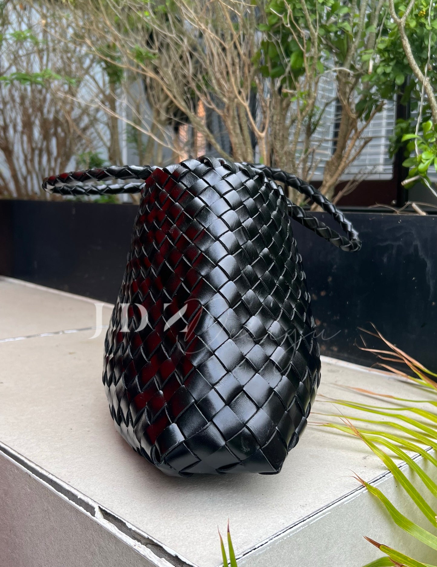 Mila - Retro Handwoven Genuine Cowhide Leather Tote Bag with Long Handle