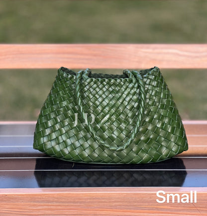 Lana Retro hand-woven first-layer cowhide shoulder bag, Soft Leather bag ,Gift for Wife,Gift for Mom， beach holiday  cow leather bag