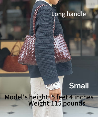 Lana Retro hand-woven first-layer cowhide shoulder bag, Soft Leather bag ,Gift for Wife,Gift for Mom， beach holiday  cow leather bag