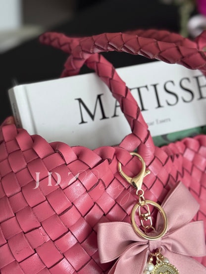 Mila - Retro Handwoven Genuine Cowhide Leather Tote Bag with Long Handle