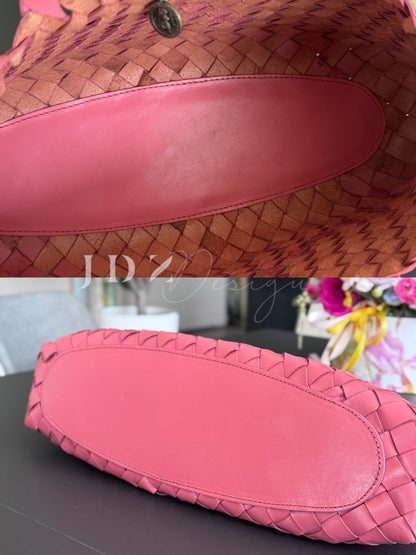 Mila - Retro Handwoven Genuine Cowhide Leather Tote Bag with Long Handle