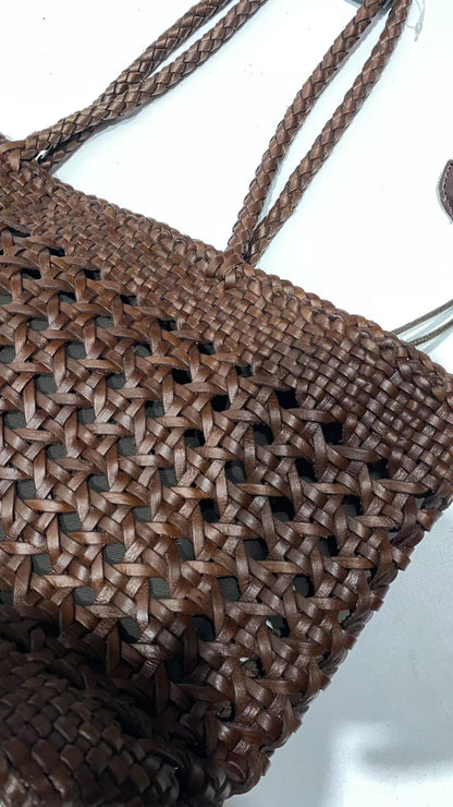 Alena - Handmade Full Cowhide Leather Shoulder Bag