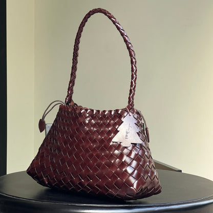 Sophia - Handmade Full Cowhide Leather Shoulder Bag with Single Strap