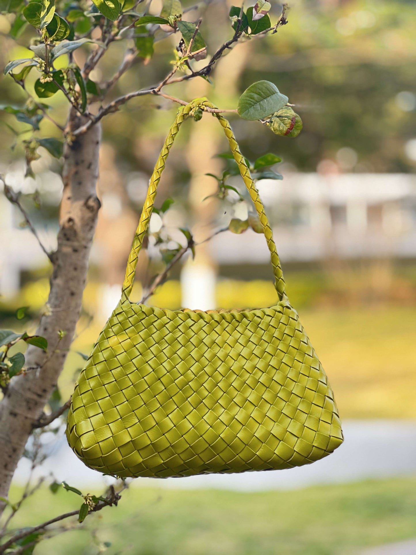 Sophia - Handmade Full Cowhide Leather Shoulder Bag with Single Strap