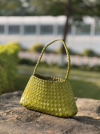 Sophia - Handmade Full Cowhide Leather Shoulder Bag with Single Strap