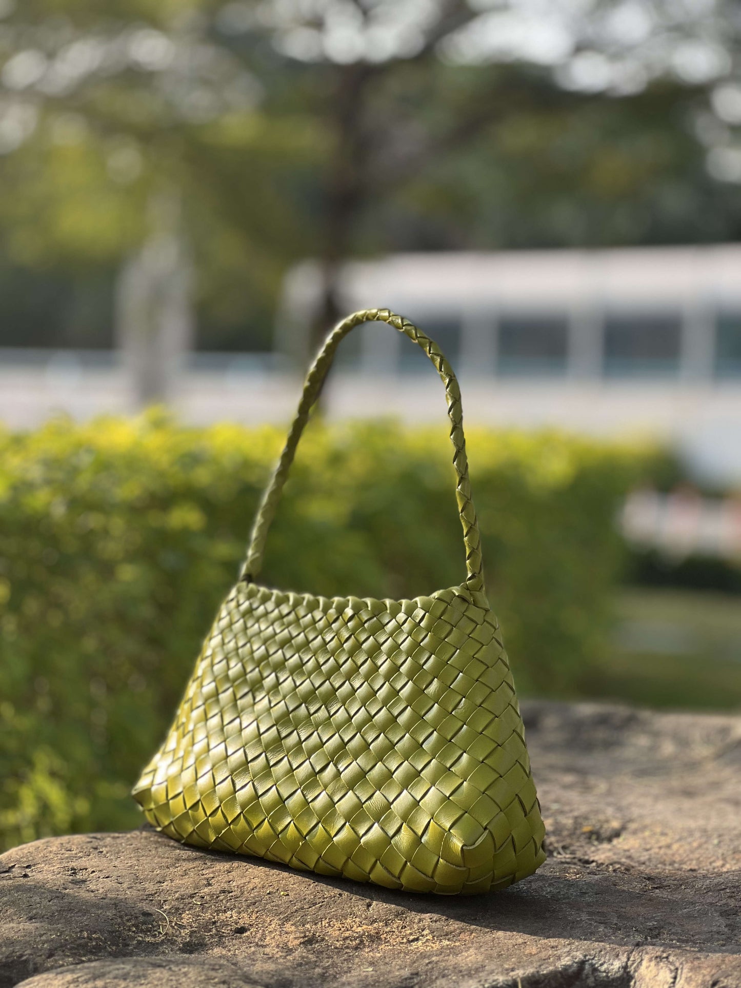 Sophia - Handmade Full Cowhide Leather Shoulder Bag with Single Strap