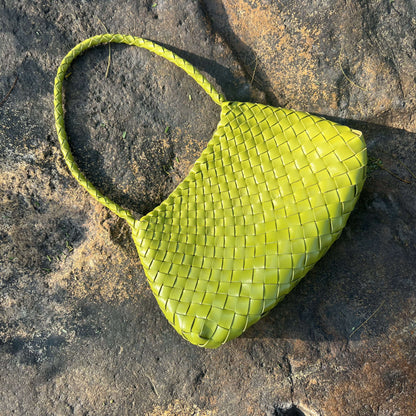 Sophia - Handmade Full Cowhide Leather Shoulder Bag with Single Strap