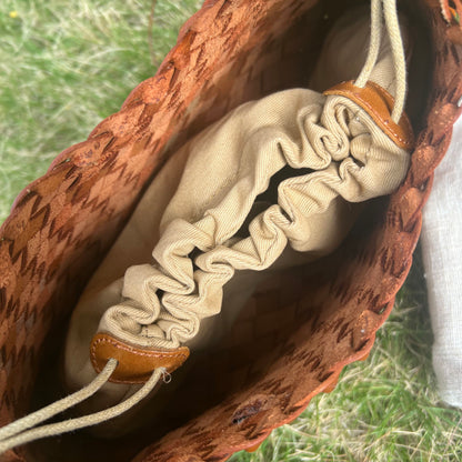 Sophia - Handmade Full Cowhide Leather Shoulder Bag with Single Strap