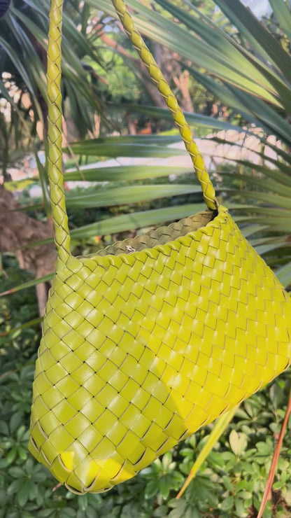 Sophia - Handmade Full Cowhide Leather Shoulder Bag with Single Strap